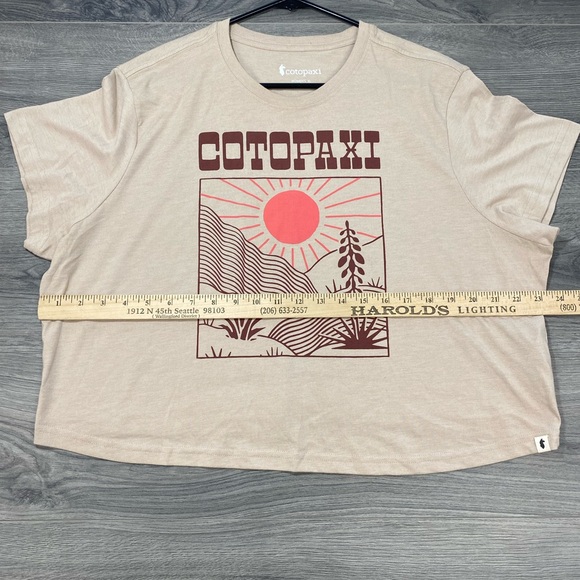 Cotopaxi Women’s Western Hills Cropped Tshirt Tan Sz XLarge - Picture 6 of 9